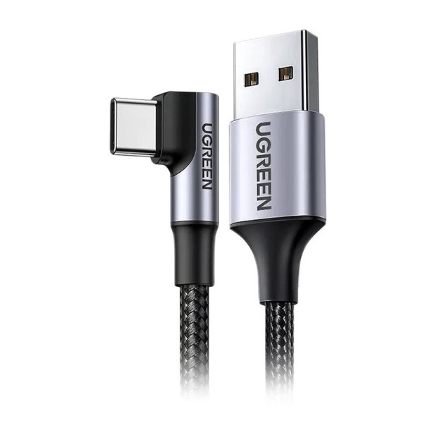 کابل رابط یوگرین UGREEN Rightangle USB A to USB C 2m Black US284 50942
