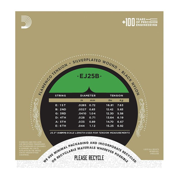سیم گیتار کلاسیک داداریو D'Addario EJ25B