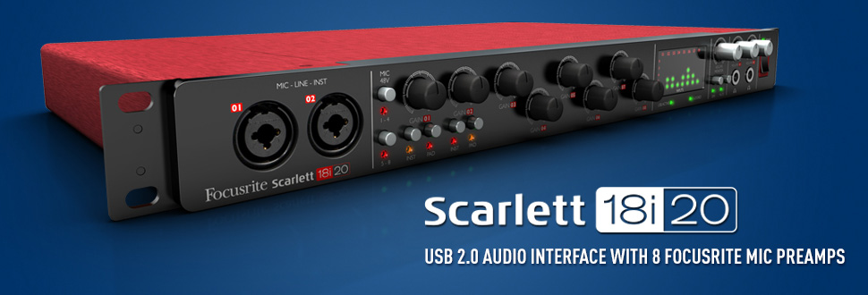 Focusrite Scarlett 18i20 USB 2.0 کارت صدا
