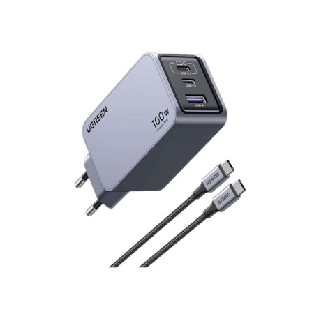 شارژر لپ‌تاپ یوگرین UGREEN Nexode Pro 100W 3-Port GaN Fast Charger X757 25874