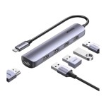 هاب یوگرین UGREEN 5-In-1 Multifunction Adapter USB-C to HDMI + 4xUSB 3.0 CM417 20197