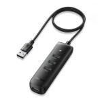هاب یوگرین UGREEN USB 3.0 A 4 Ports HUB Black 1m CM416 80657