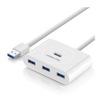 هاب یوگرین UGREEN USB 3.0 A 4 Ports HUB White 1m CR113 20283