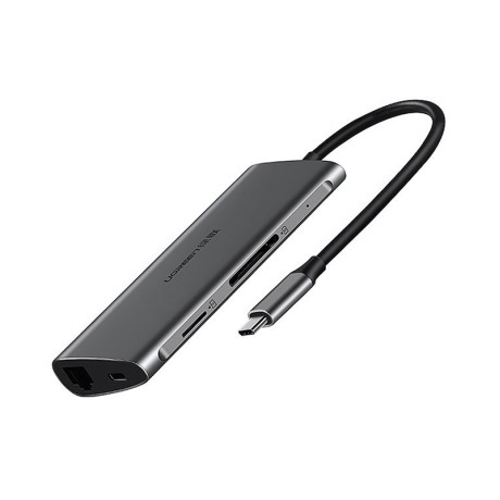 هاب یوگرین UGREEN USB-C to 3*USB 3.0 8-In-1 Multifunctional Adaptor CM121 50538