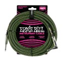کابل رابط Ernie Ball 6077 Braided Straight Angle 3.05m Black Green