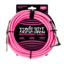 کابل رابط Ernie Ball 6078 Braided Straight Angle 3.05m Neon Pink
