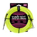 کابل رابط Ernie Ball 6080 Braided Straight Angle 3.05m Neon Yellow