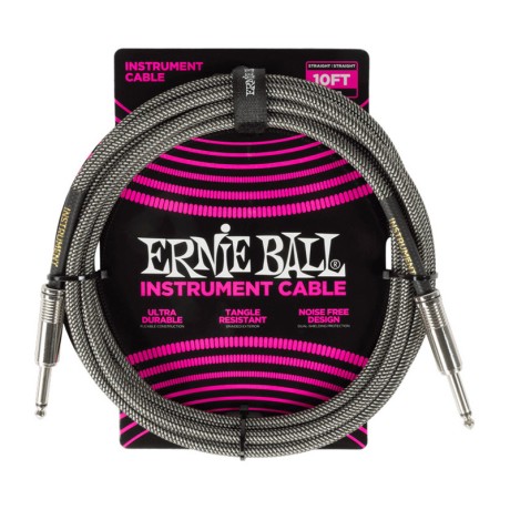 کابل رابط ارنی بال Ernie Ball 6429 Braided 3.05m Silver Fox