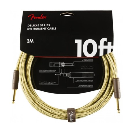 کابل رابط فندر Fender Deluxe Series Instrument Cable Tweed 3m