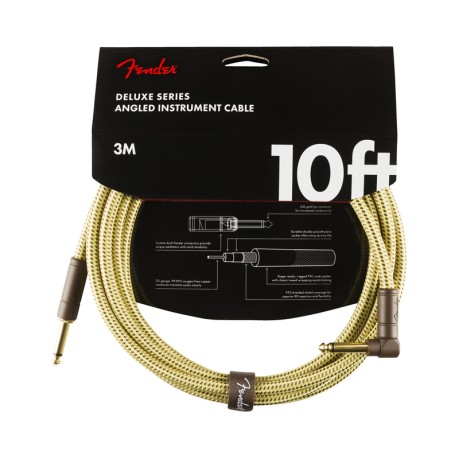 کابل رابط فندر Fender Deluxe Series Instrument Cable Tweed Angled 3m