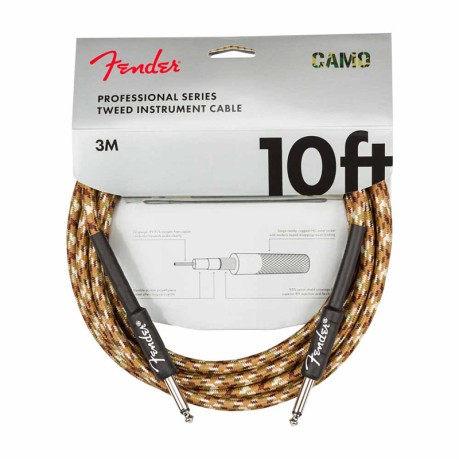 کابل رابط فندر Fender Professional Series Instrument Cable Desert Camo Tweed 3m