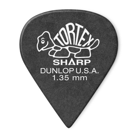 پیک گیتار دانلوپ Dunlop 412R 1.35mm Tortex Sharp Black Guitar Pick