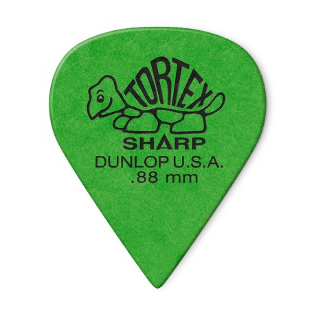 پیک گیتار دانلوپ Dunlop 412R 0.88mm Tortex Sharp Green Guitar Pick