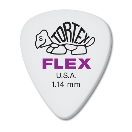 پیک گیتار دانلوپ Dunlop Tortex Flex 428R 1.14mm Purple Guitar Pick