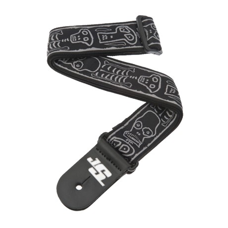 بند گیتار داداریو D'Addario  Joe Satriani Guitar Strap Skull n' Bones