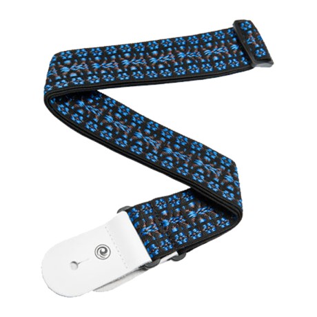 بند گیتار داداریو D'Addario Woven Guitar Strap Hootenanny Blue/Black