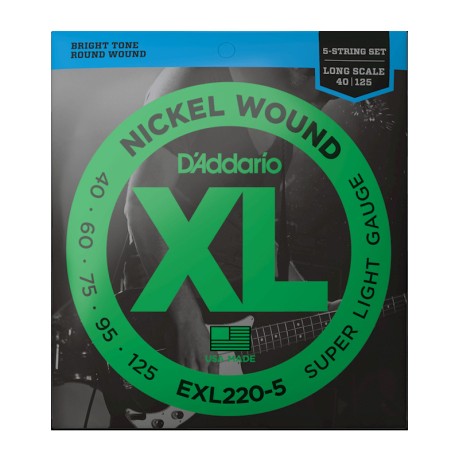 سیم گیتار بیس داداریو D'Addario EXL220-5