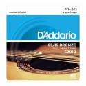 سیم گیتار آکوستیک D'Addario EZ910 Bronze