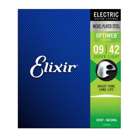 سیم گیتار الکتریک الکسیر Elixir Optiweb Electric Nickel Plated Steel 09-42