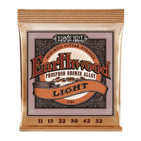 سیم گیتار آکوستیک ارنی بال Ernie Ball 2148 Light Earthwood Phosphor Bronze 11-52