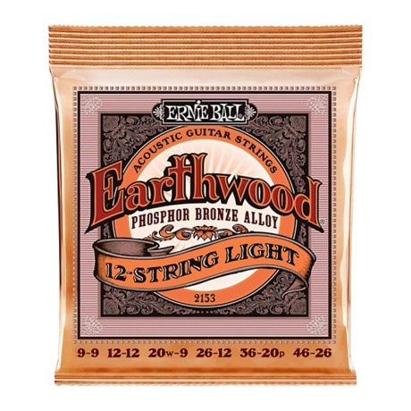 سیم گیتار آکوستیک ارنی بال Ernie Ball 2153 Earthwood Phosphor Bronze 12-String Acoustic Strings
