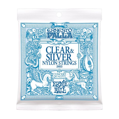 سیم گیتار کلاسیک ارنی بال Ernie Ball 2403 Ernesto Palla Nylon Clear and Silver Classical Acoustic Guitar Strings