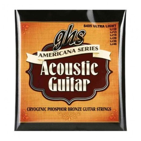 سیم گیتار آکوستیک جی اچ اس GHS S405 Americana Series Acoustic Guitar Strings 10-46