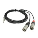 کابل رابط TM Group TRS 3.5 To 2X XLR 3m