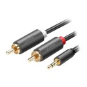 کابل رابط UGREEN TRS 3.5 to 2xRCA 10m Black AV102