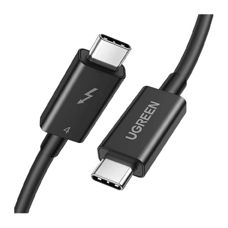کابل رابط یوگرین UGREEN Thunderbolt 4 Type C Male to Male Cable 0.8m Black US501 30389