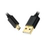 کابل رابط یوگرین UGREEN USB 2.0 A Male To Mini USB 5 Pin Male Cable 1m Black US132 10355