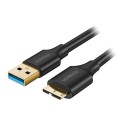 کابل رابط UGREEN USB A 3.0 to Micro USB HDD 2m Black US130 10843