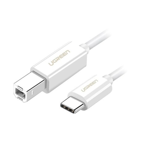 کابل رابط یوگرین UGREEN USB-C 2.0 to USB-B 2.0 Print Cable White 1.5m US241 40417