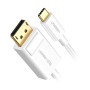 کابل رابط یوگرین UGREEN USB-C To DP Cable 1.5m White MM139 40420