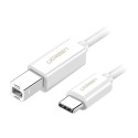 کابل رابط UGREEN USB Type B Printer to Type C 1.5m White US241