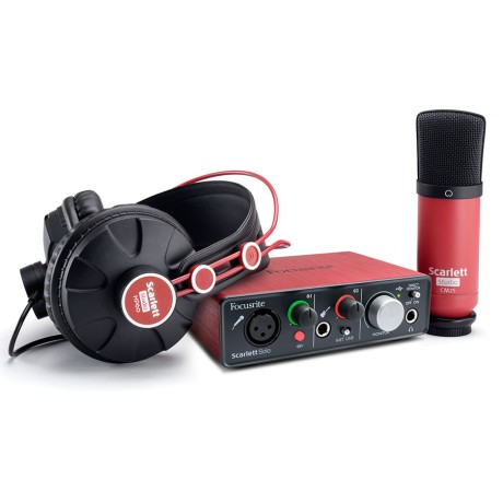 کارت صدا و پکیج استودیو فوکوسرایت Focusrite Scarlett Solo Studio Pack