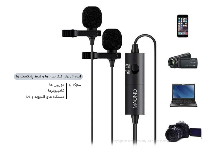 میکروفون یقه ای Maono AU-200