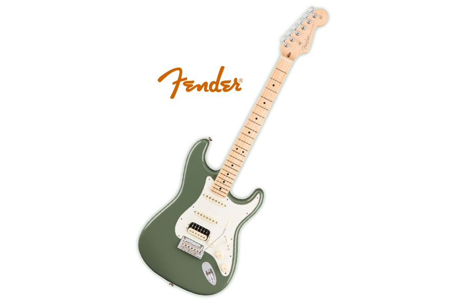 گیتار الکتریک Fender American Professional HSS Shawbucker Stratocaster - Antique Olive w/ Maple Fingerboard