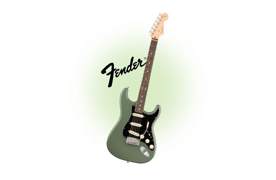 گیتار الکتریک Fender American Professional Stratocaster - Antique Olive w/ Rosewood Fingerboard
