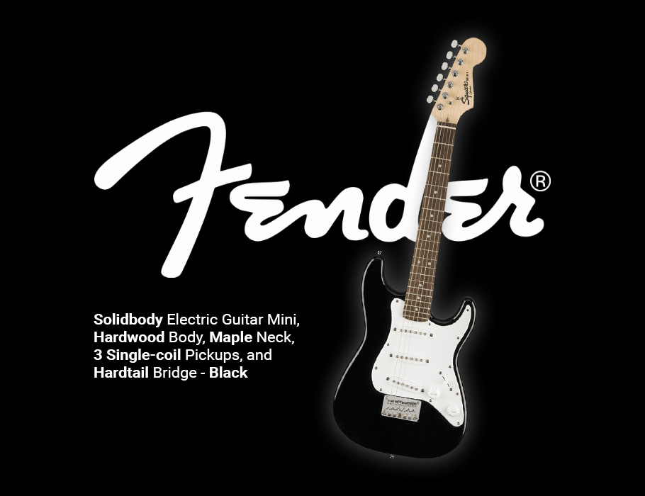 گیتار الکتریک Fender Squier Mini Stratocaster Black