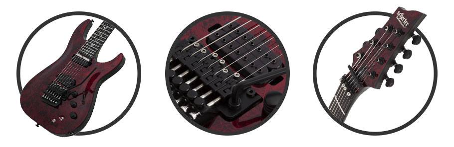 گیتار الکتریک Schecter C-7 FR S Apocalypse Red Reign SKU #3058