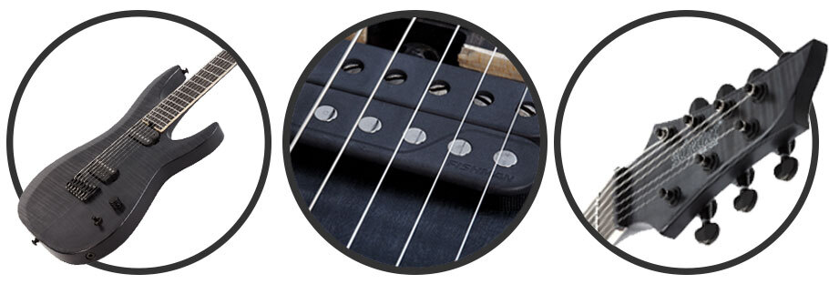 گیتار الکتریک Schecter Keith Merrow KM-7 MK-II - See-thru Black Pearl