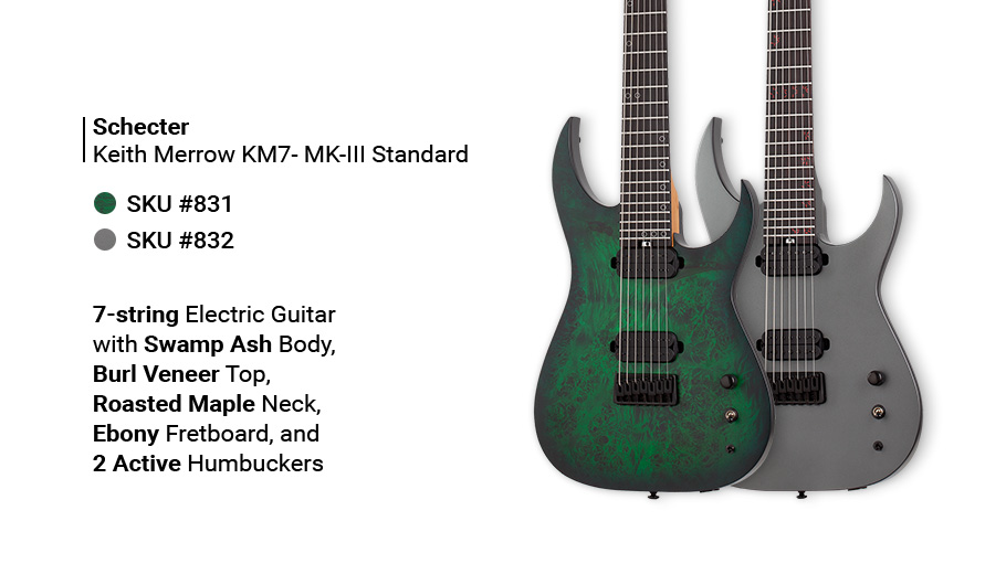گیتار الکتریک Schecter Keith Merrow KM-7 MK-III Standard Stealth Grey SKU #832