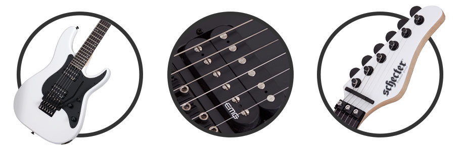 گیتار الکتریک Schecter Sun Valley Super Shredder FR-White SKU #1282