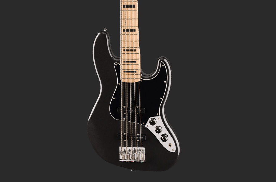 بیس Squier Affinity Active Jazz Bass V MN BPG Black Metallic