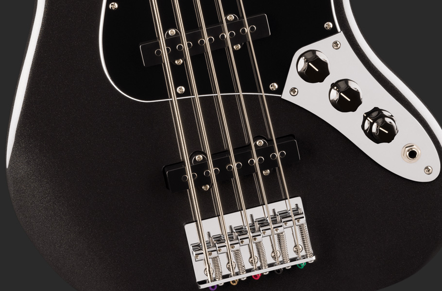 بیس Squier Affinity Active Jazz Bass V MN BPG Black Metallic