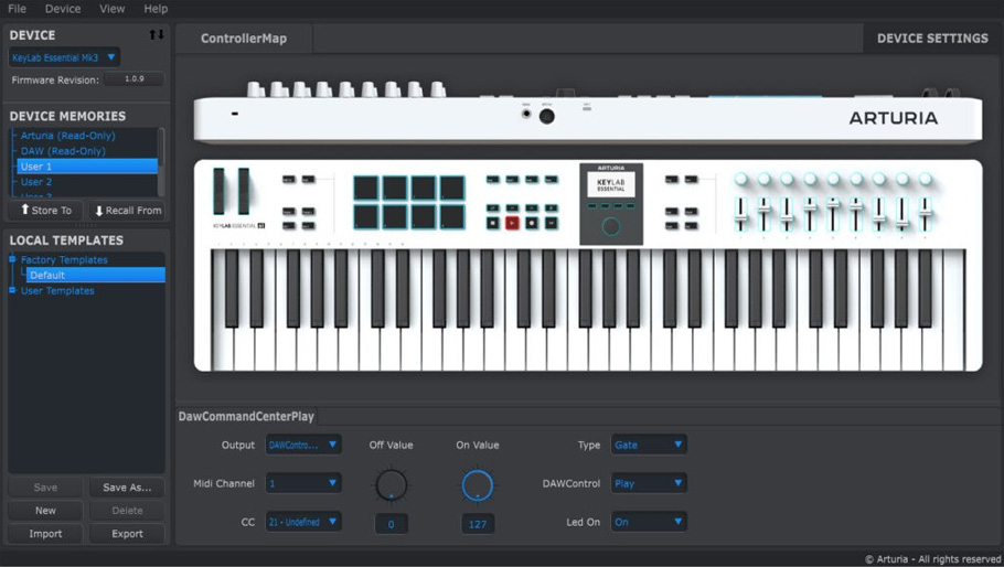 میدی کنترلر Arturia Keylab Essential 61 Mk3