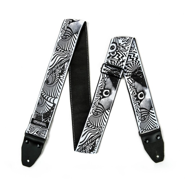 بند گیتار دانلوپ Dunlop ILD02 ILOVEDUST Black & White Vortex Guitar Strap