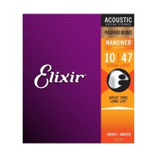 قیمت خرید فروش سیم گیتار آکوستیک الکسیر Elixir 10-47 Nanoweb Phosphor Bronze