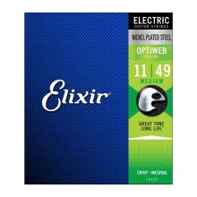 قیمت خرید فروش سیم گیتار الکتریک الکسیر Elixir 11-49 Optiweb